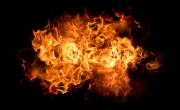 Firefighter responding to fire damage